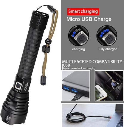 P90 LED Rechargeable Laser Flashlight